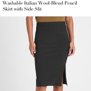 Banana Republic Italian wool blend pencil skirt.
